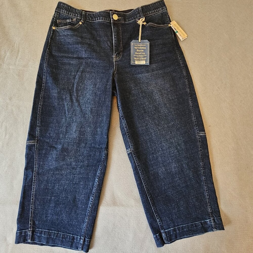 NWT $98 Democracy “Ab"solution 16 Petite Skyrise Relaxed Barrel Leg Jeans